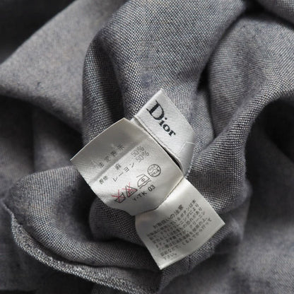 Dior Vintage Collarless Jacket CD Logo Embroidery Shirt — view 7