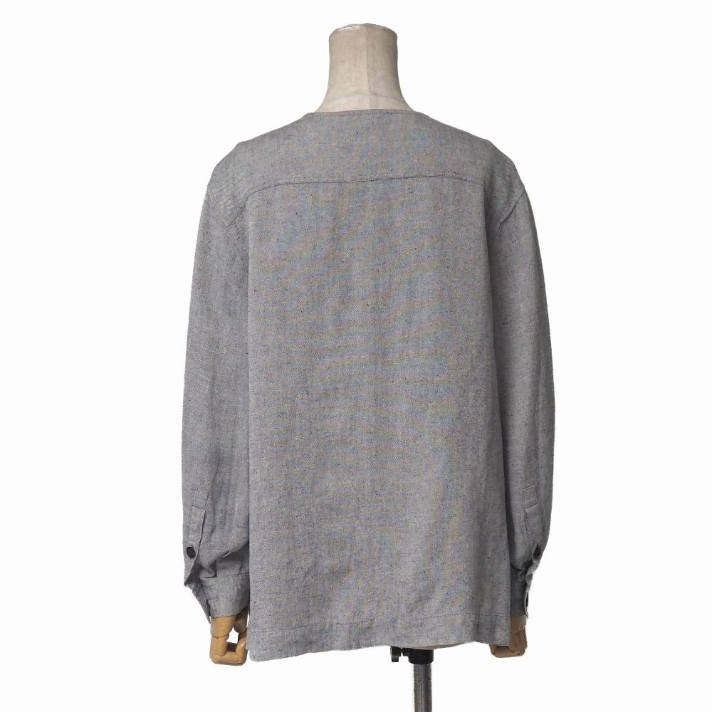 Dior Vintage Collarless Jacket CD Logo Embroidery Shirt — view 2