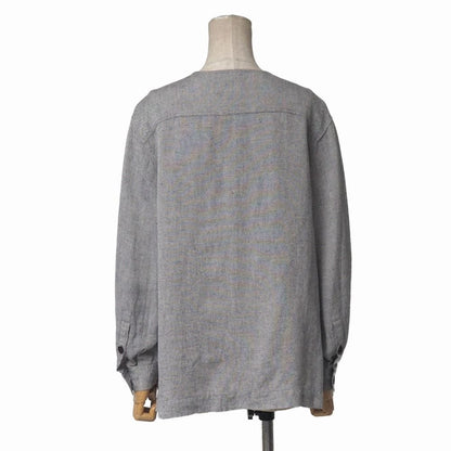 Dior Vintage Collarless Jacket CD Logo Embroidery Shirt — view 2
