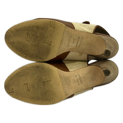 Hermes 36.5 LadyDa Ninebrown Beige Linen Leather — view 4