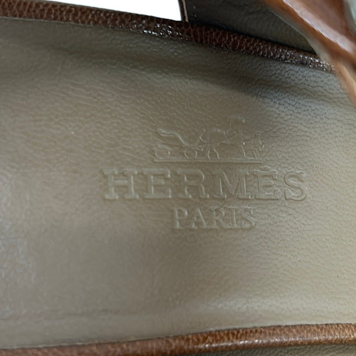 Hermes 36.5 LadyDa Ninebrown Beige Linen Leather — view 5