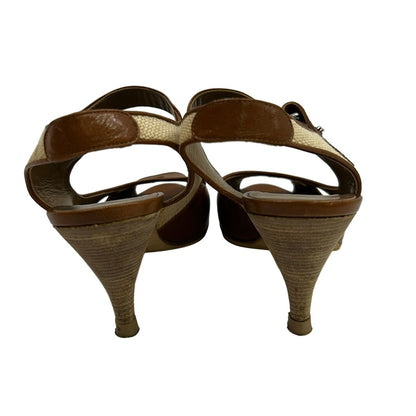 Hermes 36.5 LadyDa Ninebrown Beige Linen Leather — view 3