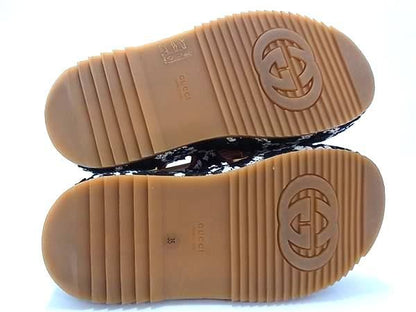 Gucci GG Tweet Leather lato Sandals 35 Shoes Black — view 4