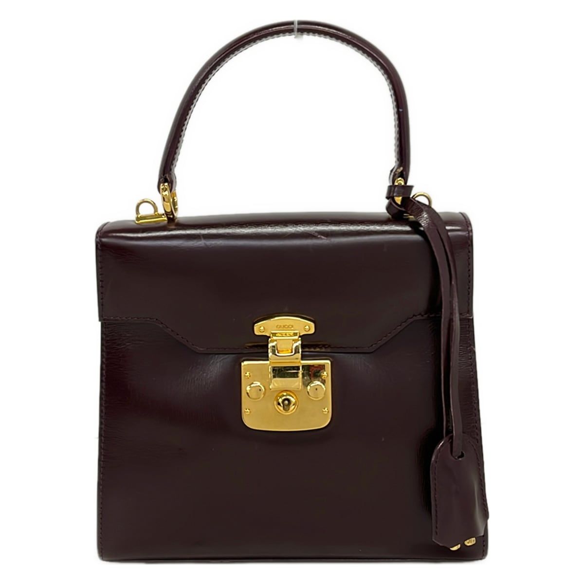 Gucci Handbag Ladybnine Bordeaux Leather