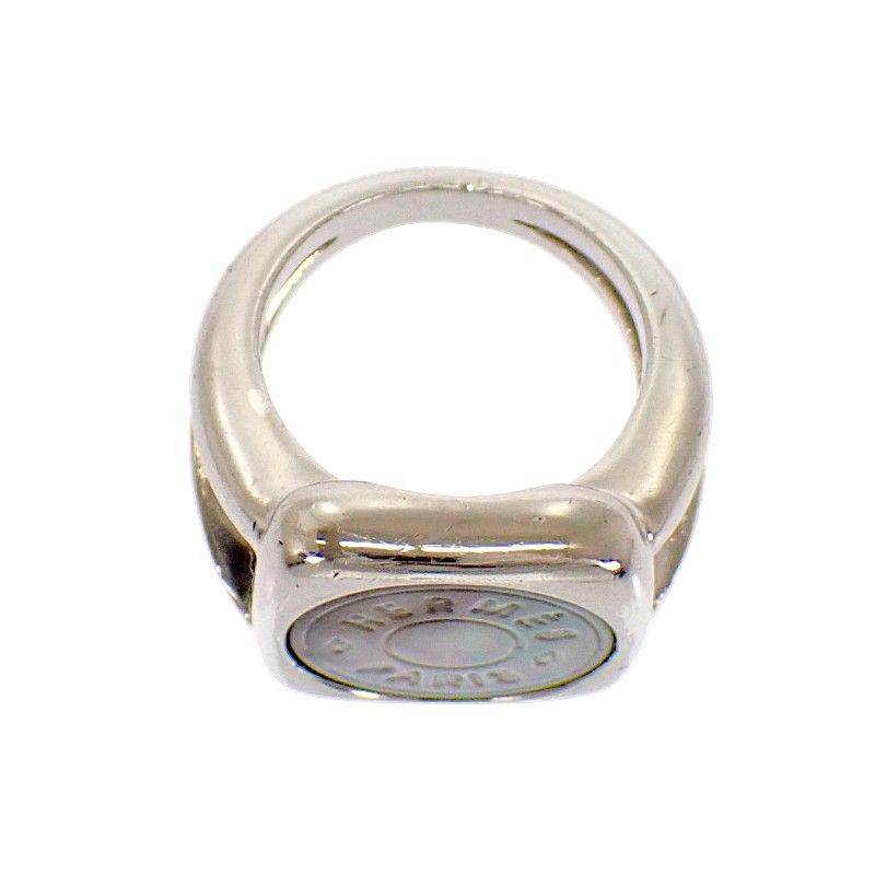 Hermes Corozo Series Rin Available Metal Shell Ring — view 4