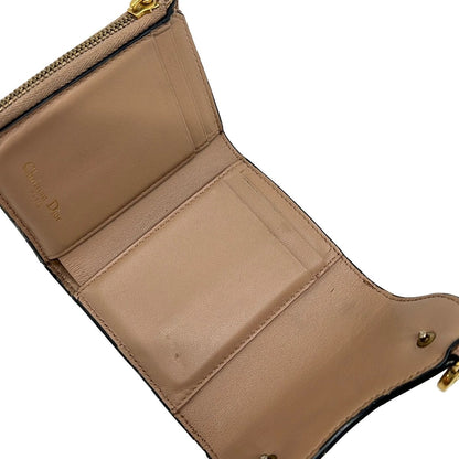 Dior reto Pink Beige Leather Wallet — view 4