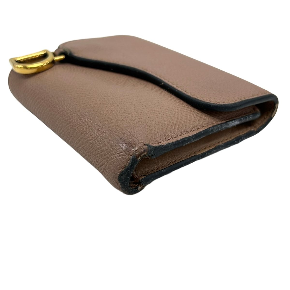 Dior reto Pink Beige Leather Wallet — view 8