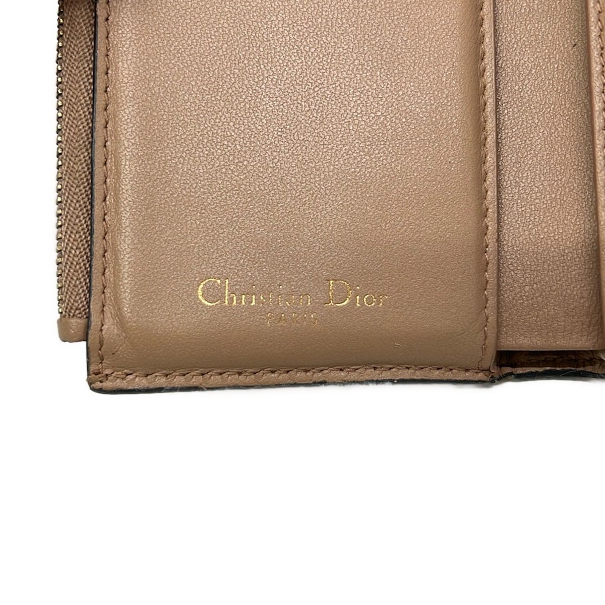 Dior reto Pink Beige Leather Wallet — view 7