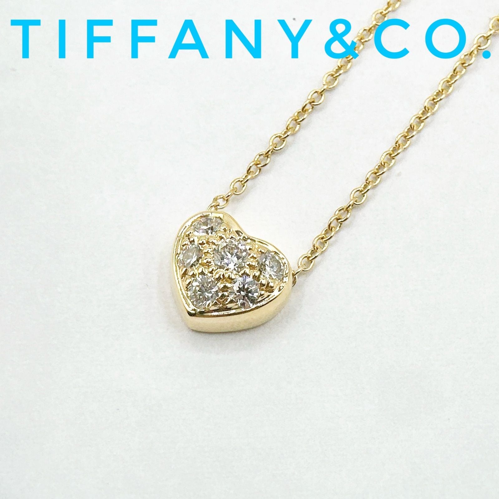 Tiffany & Co Heart Yellow Gold Necklace 39.5 cm
