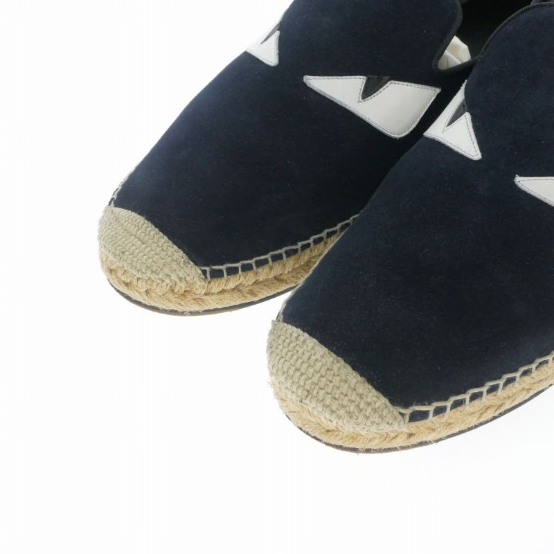 Fendi Monster Eyes Slip on Espadrilles Star yu Shoes 10 Navy — view 5