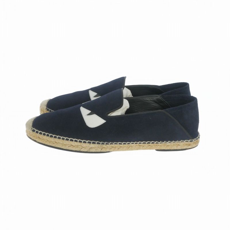 Fendi Monster Eyes Slip on Espadrilles Star yu Shoes 10 Navy — view 2