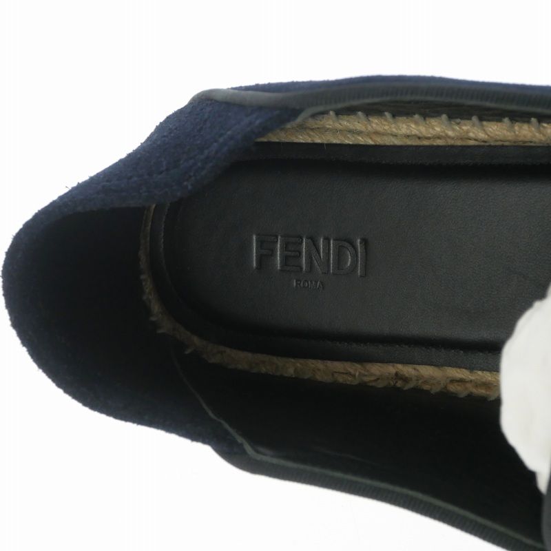 Fendi Monster Eyes Slip on Espadrilles Star yu Shoes 10 Navy — view 8