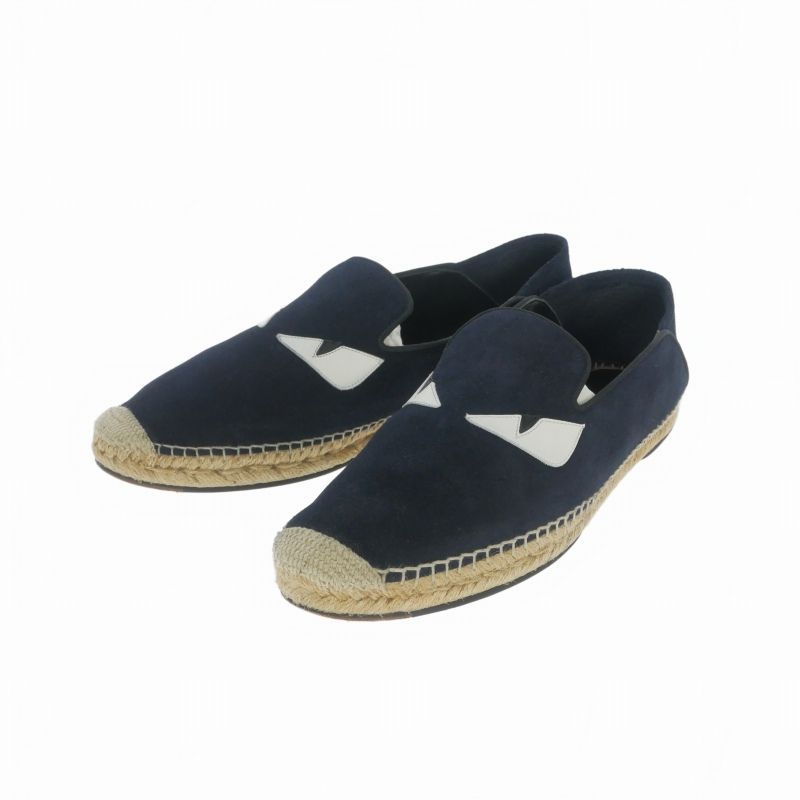 Fendi Monster Eyes Slip on Espadrilles Star yu Shoes 10 Navy
