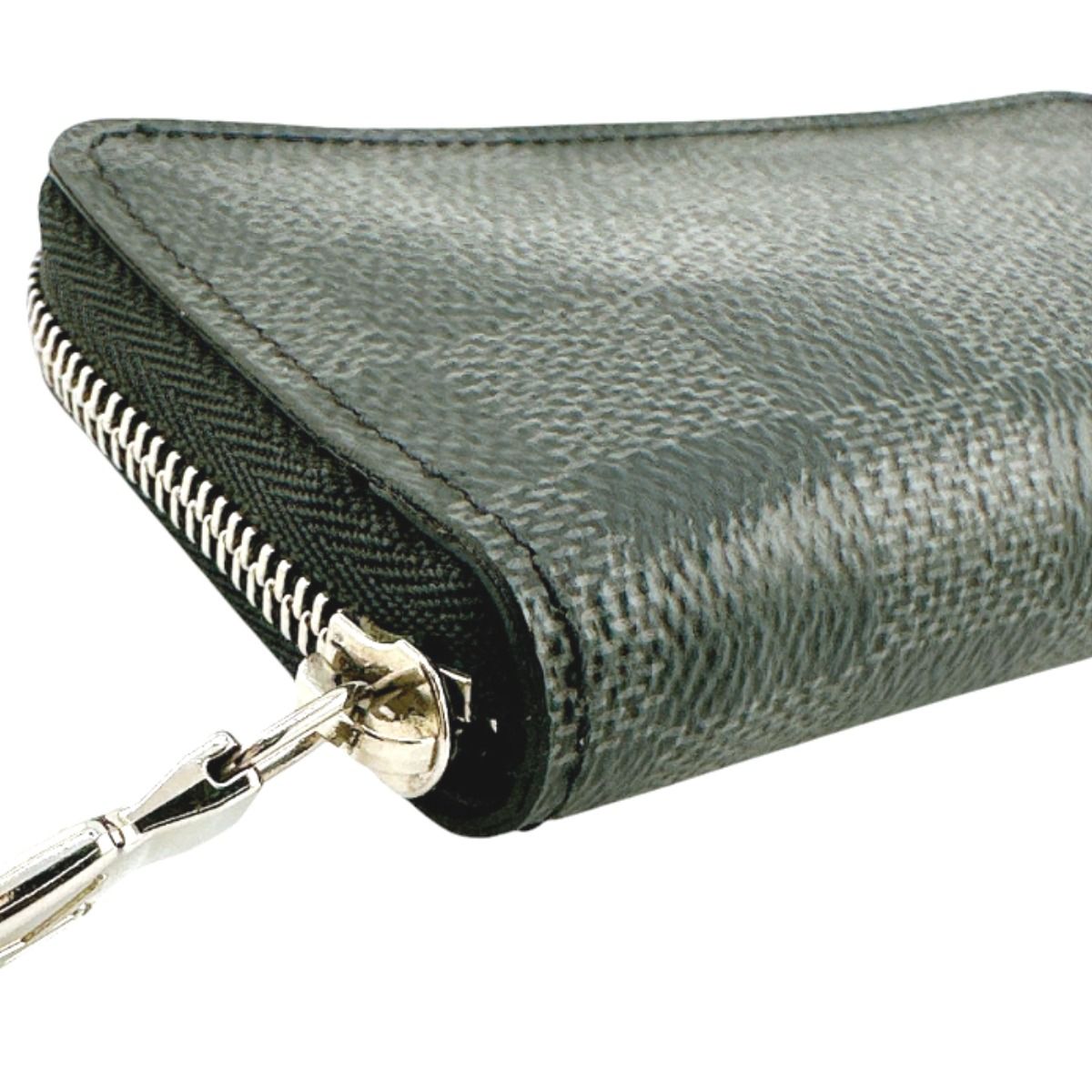 Louis Vuitton Damier Coin Case Zippy Purse Black — view 9
