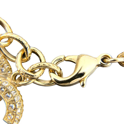 Chanel Faux Pearl Rhinestone Costume CC Logo Bracelet — view 2