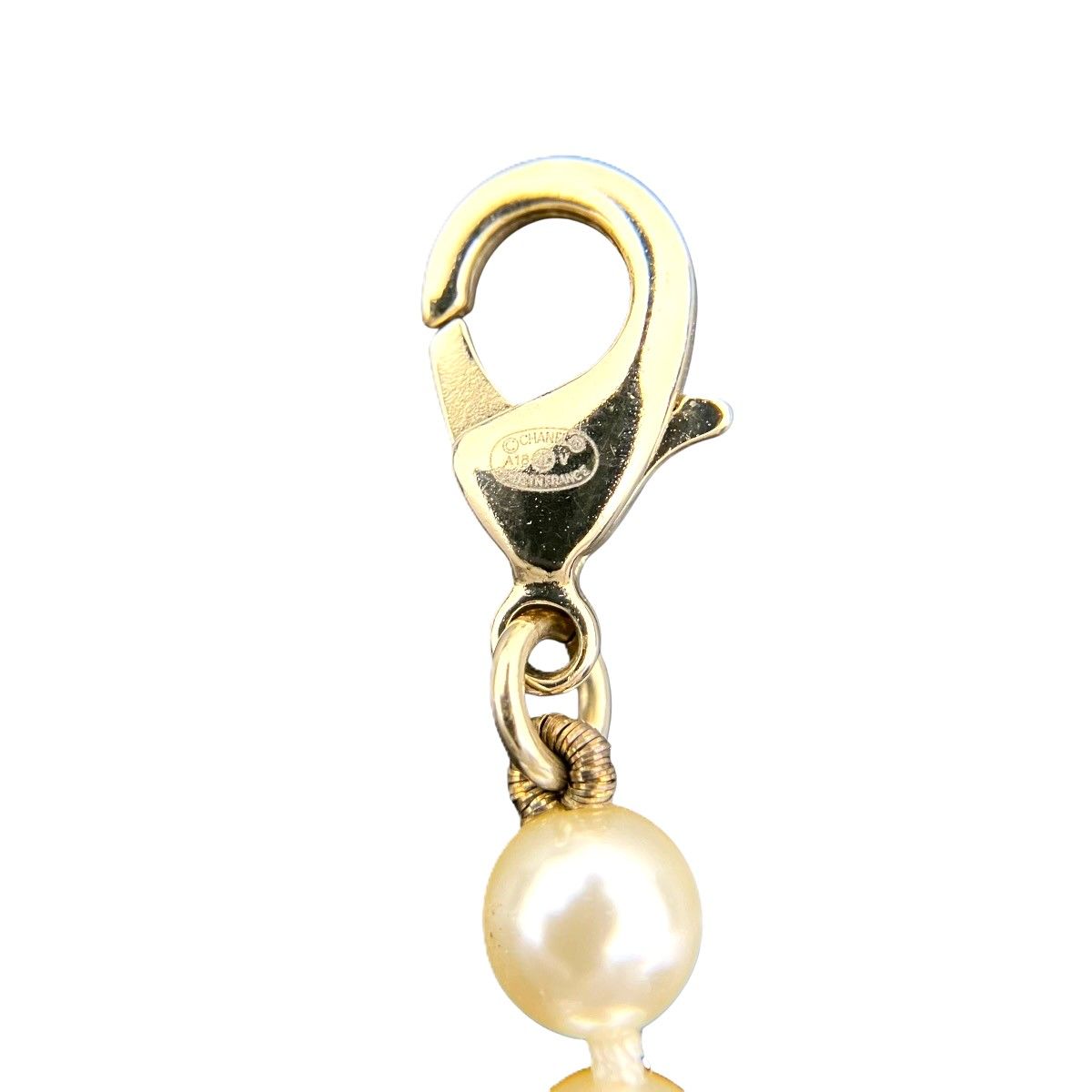 Chanel Faux Pearl Rhinestone Costume CC Logo Bracelet — view 5