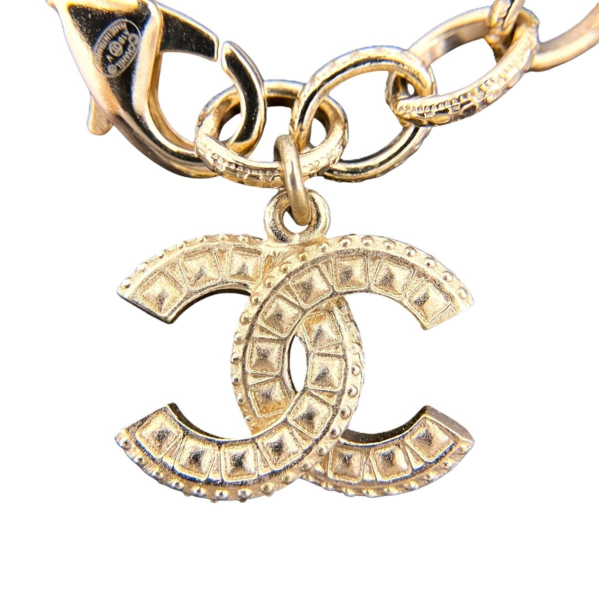 Chanel Faux Pearl Rhinestone Costume CC Logo Bracelet — view 4