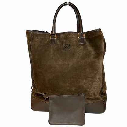 Loewe Anagram Tote Suede Leather