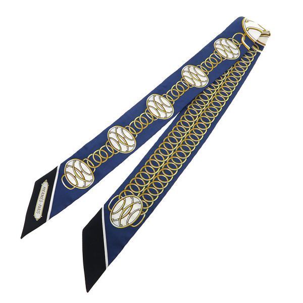 Hermes Twilly Scarf Navy