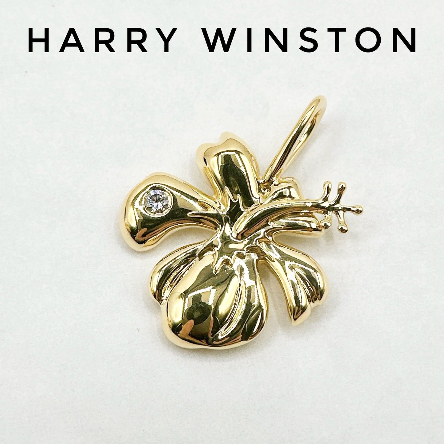Harry Winston Hawaiian Diamond Yellow Gold Pendant Top