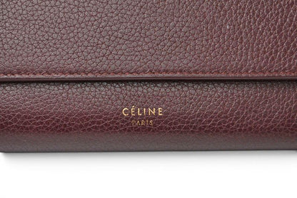 Celine Wallet Large Flap Multi Function Wine — view 2