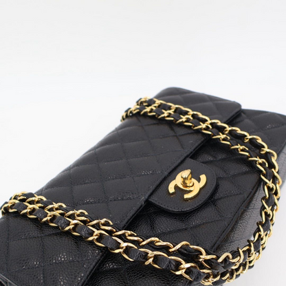Chanel Quilted Caviar Leather Shoulder Shoulder Bag — view 3