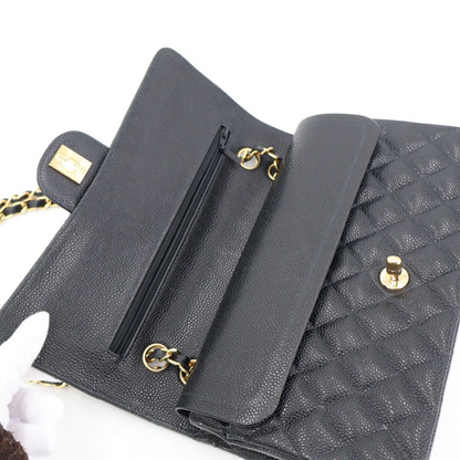 Chanel Quilted Caviar Leather Shoulder Shoulder Bag — view 9