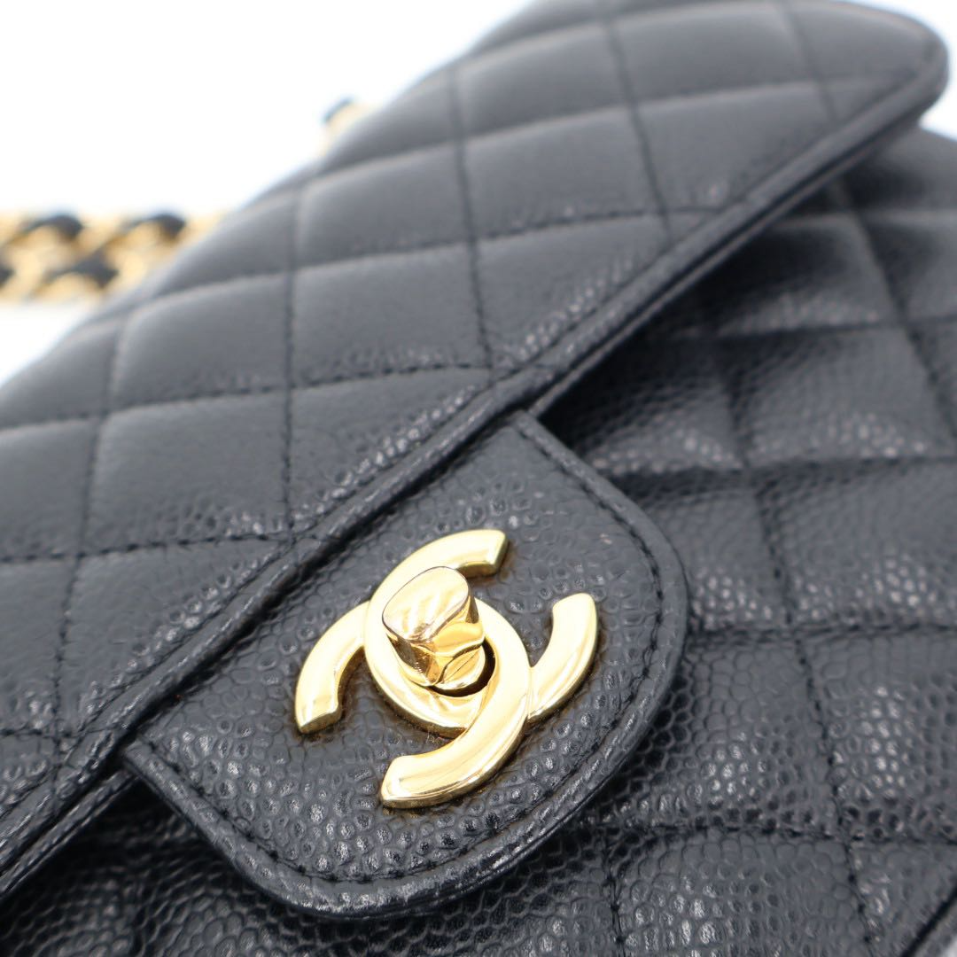 Chanel Quilted Caviar Leather Shoulder Shoulder Bag — view 3