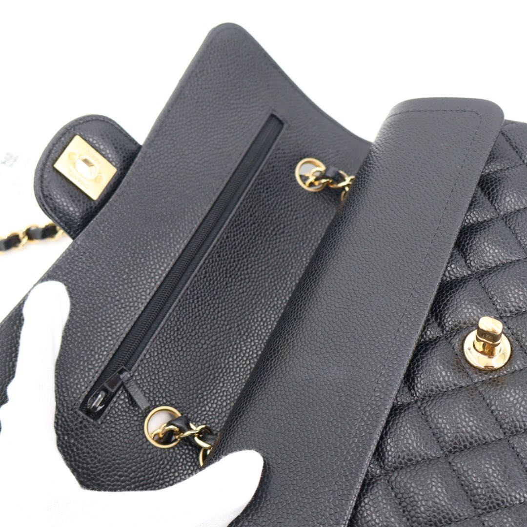 Chanel Quilted Caviar Leather Shoulder Shoulder Bag — view 9
