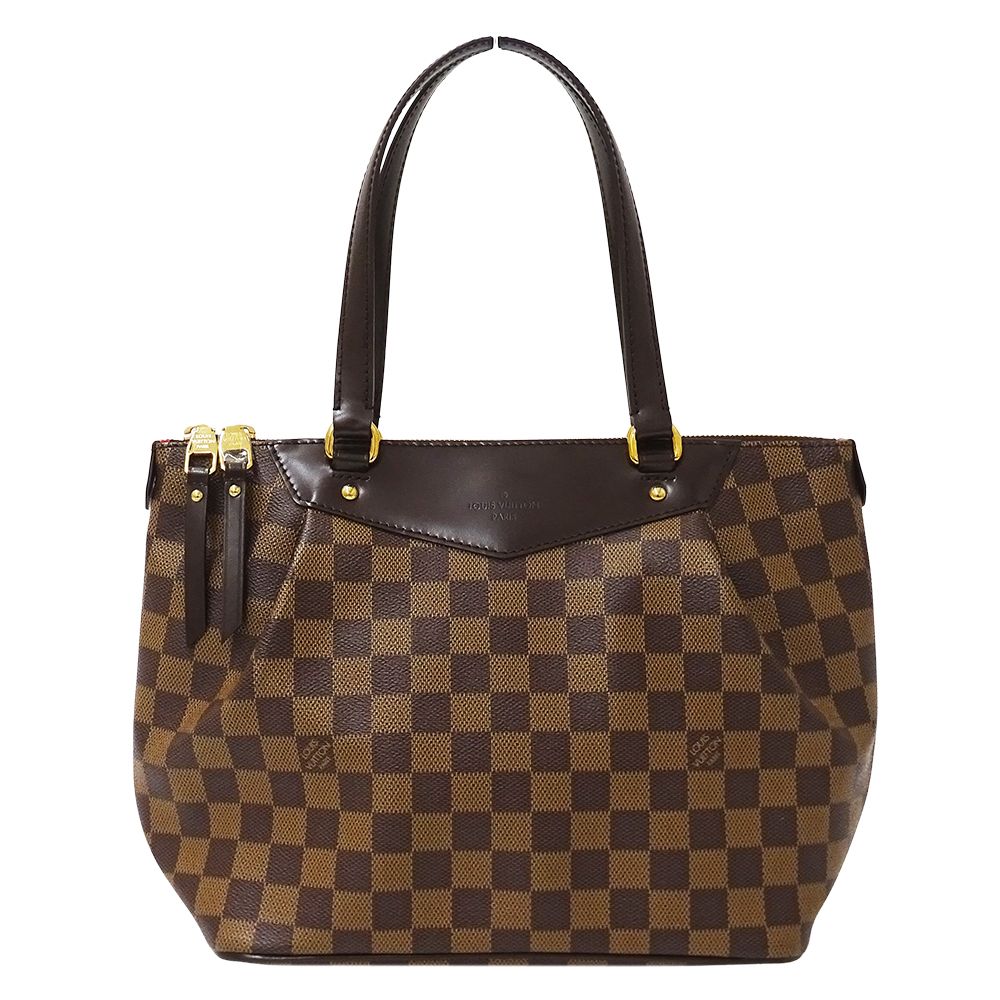 Louis Vuitton Damier Tote Shoulder Bag PM Brown