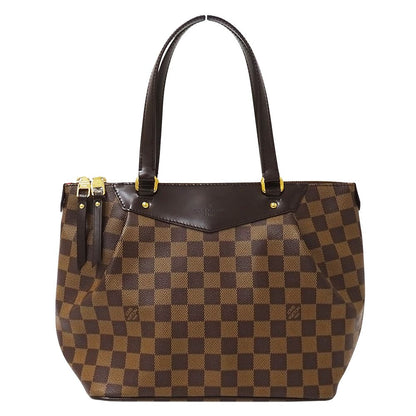 Louis Vuitton Damier Tote Shoulder Bag PM Brown