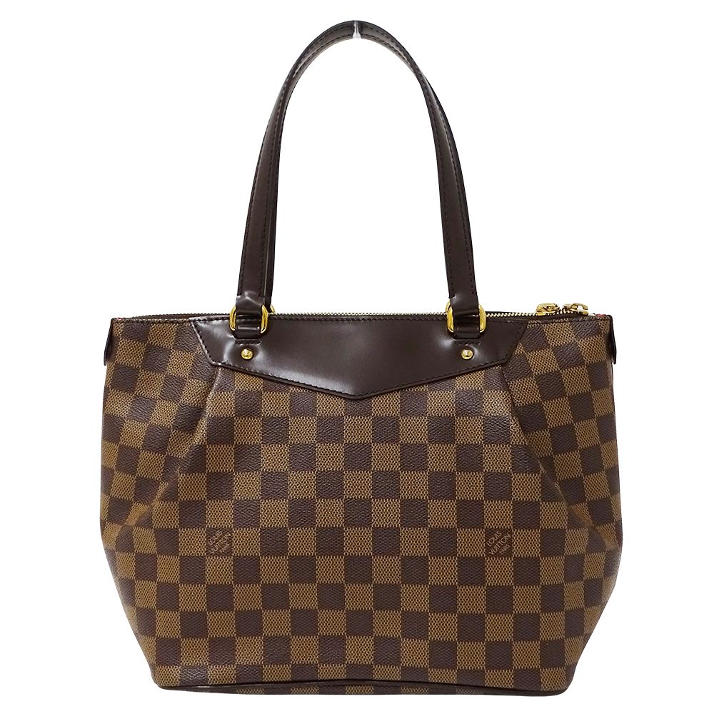 Louis Vuitton Damier Tote Shoulder Bag PM Brown — view 2