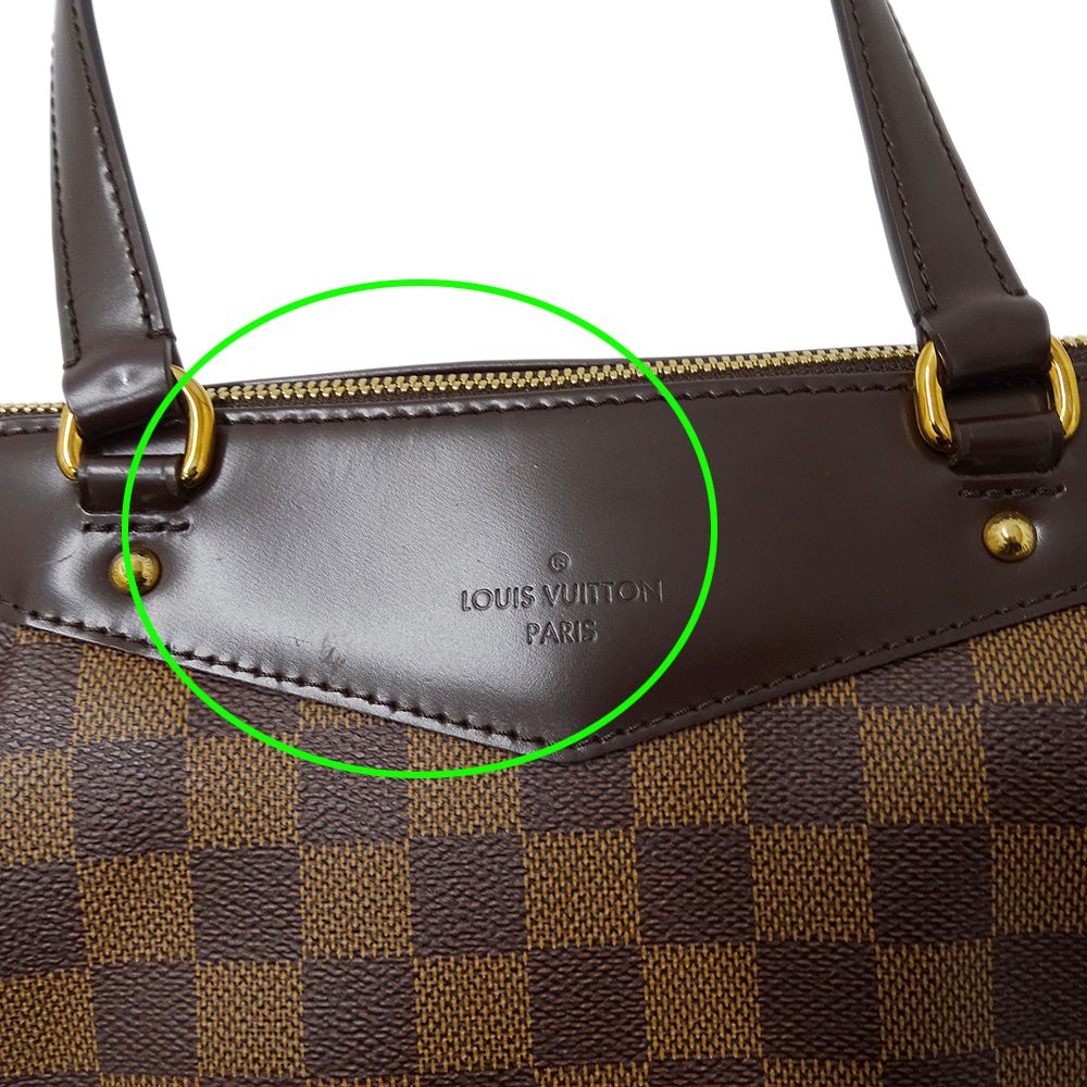 Louis Vuitton Damier Tote Shoulder Bag PM Brown — view 8