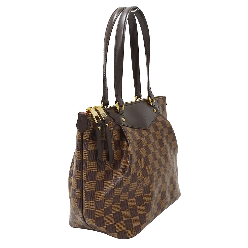 Louis Vuitton Damier Tote Shoulder Bag PM Brown — view 4