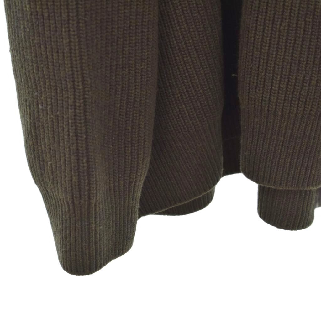 Celine Seri Knit Sweater Reopa Depattern Logo XL Khaki — view 7