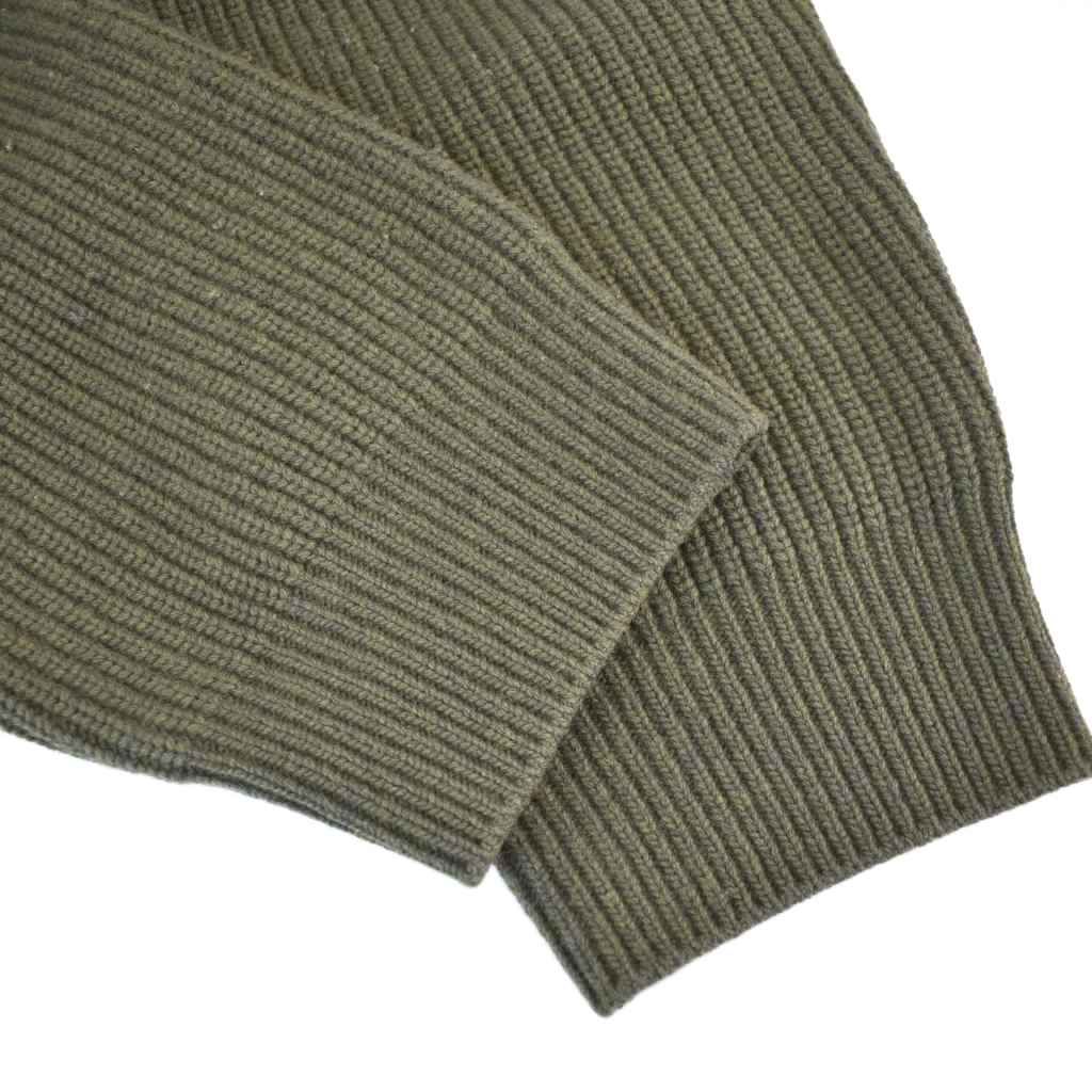 Celine Seri Knit Sweater Reopa Depattern Logo XL Khaki — view 8