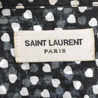 Saint Laurent Paris Heart Pattern 40 Black Shoulder Bag — view 3
