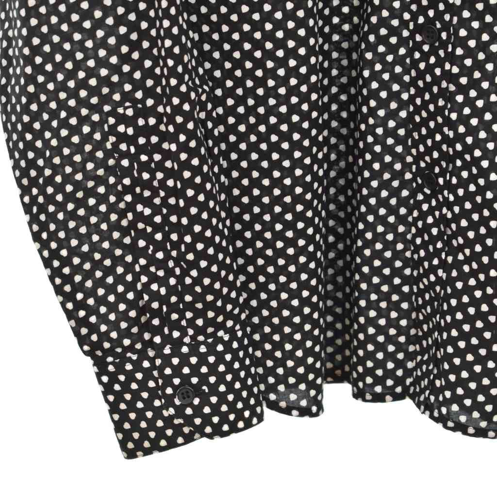 Saint Laurent Paris Heart Pattern 40 Black Shoulder Bag — view 5