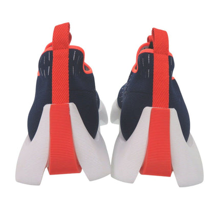 Hermes Cles Eclair Logo Knit Navy Orange White Sneakers Shoes — view 6