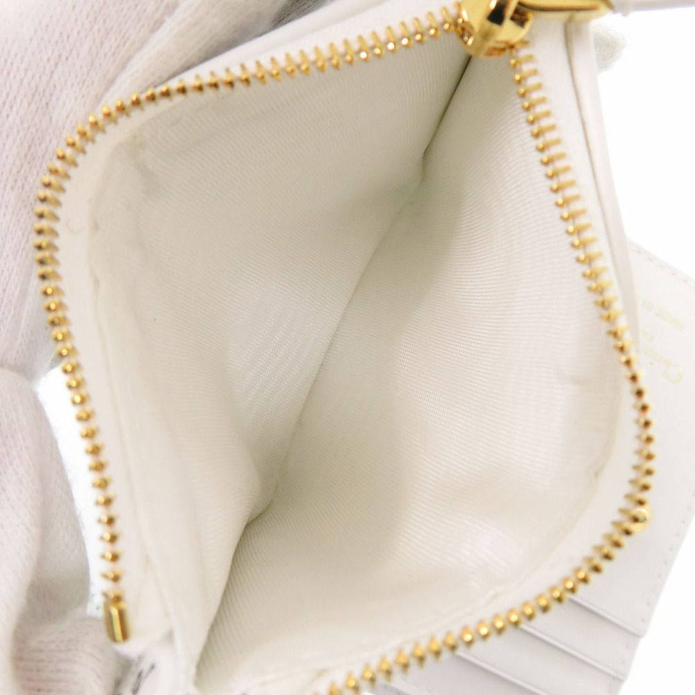 Dior Dio Heart Leather White Wallet — view 7