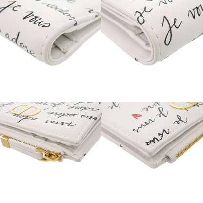Dior Dio Heart Leather White Wallet — view 4