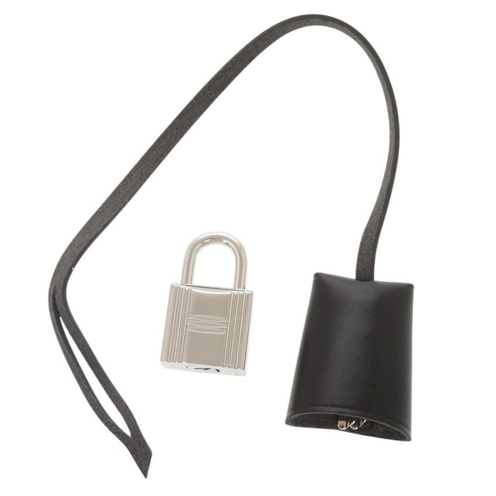 Hermes Herbag Clochette Cadena Key Leather Black Key Holder