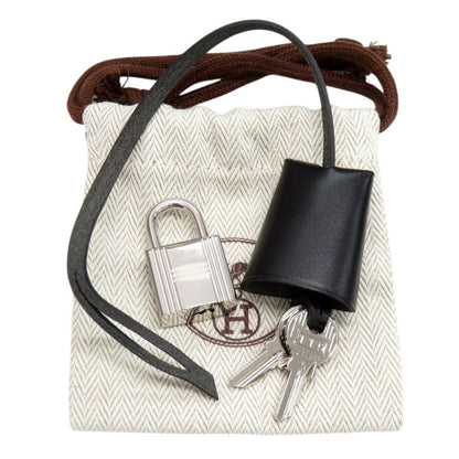 Hermes Herbag Clochette Cadena Key Leather Black Key Holder — view 2