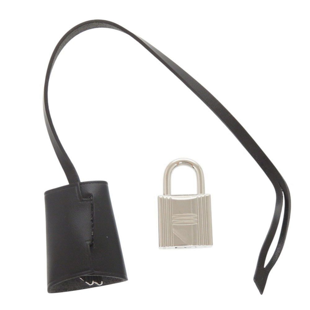 Hermes Herbag Clochette Cadena Key Leather Black Key Holder — view 3