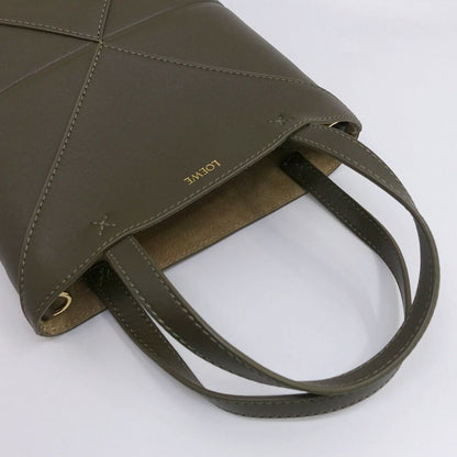 Loewe Puzzle Fold Tote Mini Leather Khaki Gold — view 3