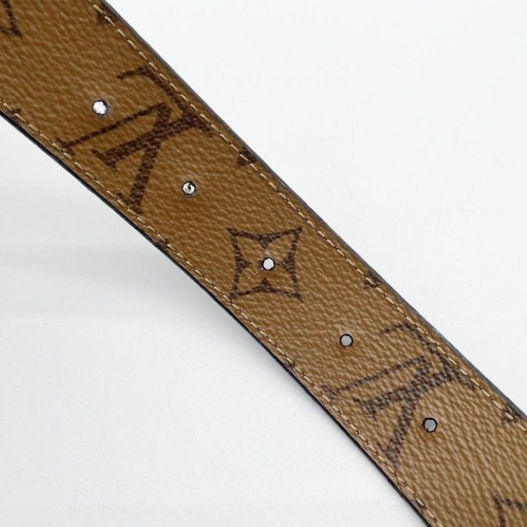 Louis Vuitton Belt LV Brown System Monogram LV Initial Gold — view 6