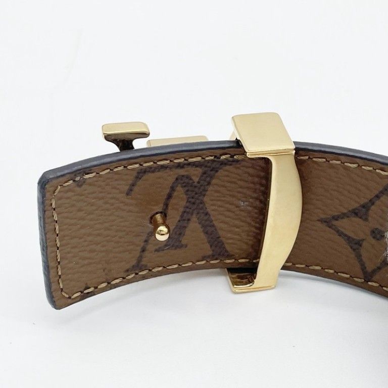 Louis Vuitton Belt LV Brown System Monogram LV Initial Gold — view 3