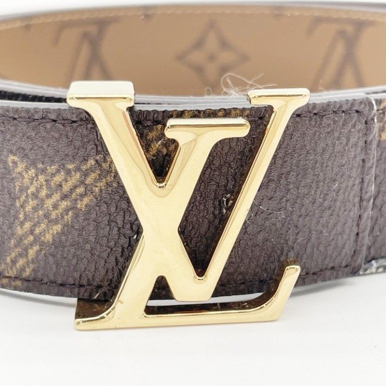 Louis Vuitton Belt LV Brown System Monogram LV Initial Gold — view 2