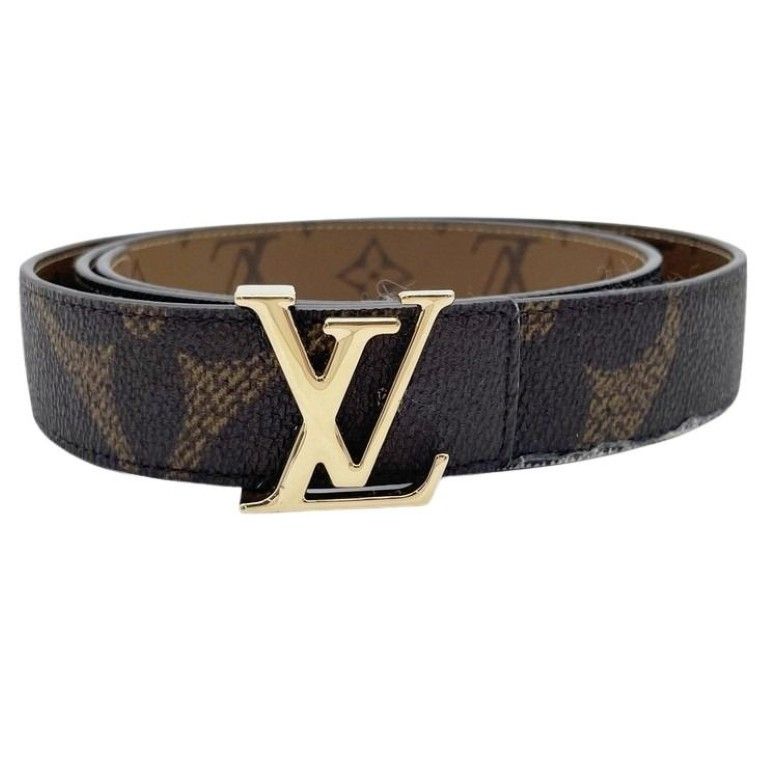 Louis Vuitton Belt LV Brown System Monogram LV Initial Gold