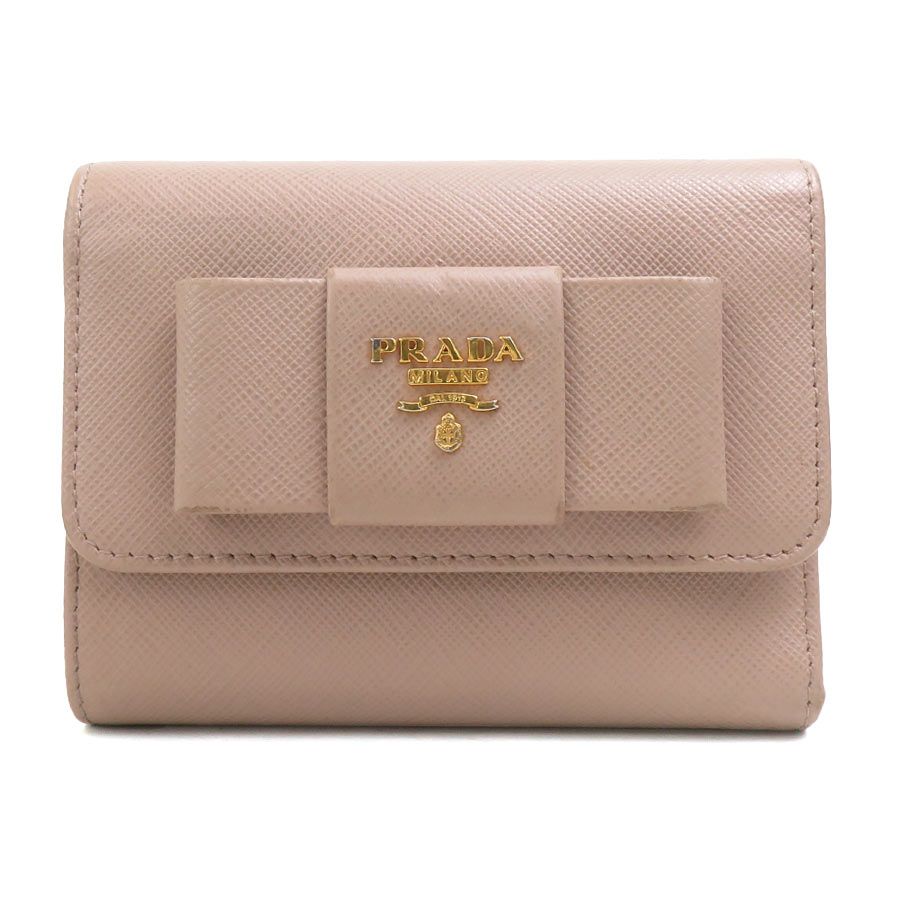Prada Trifold Wallet Beige